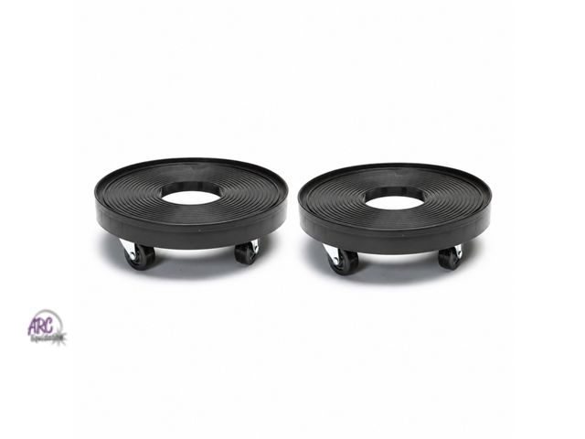 Lot 56-638365 - New Opened Box - Devault Enterprises 2 pack 12 in. Black Plant Dolly/Caddy with Hole