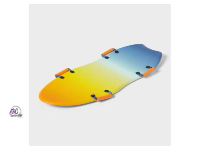 Lot 56-153712 - New Sun Squad 47" Foam Sled for 2 Riders (47x19x1), Blue/Orange Ombre