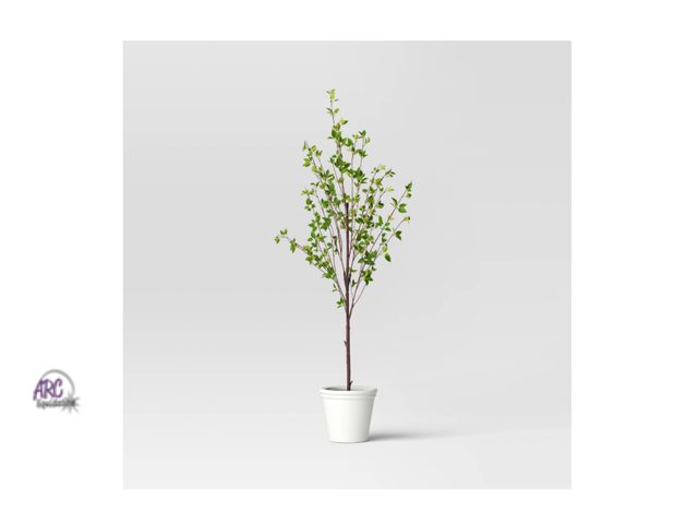Lot 56-155212 - New Threshold 72" Ficus Artificial Tree (White)