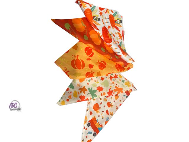 Lot 56-370025 - New lot of 5, fall pet bandannas