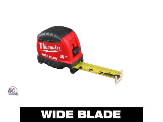 Lot 56-232320 - NEW (missing wire form belt clip) Milwaukee 35 ft. Wide Blade Tape Measure With 18 ft. Reach