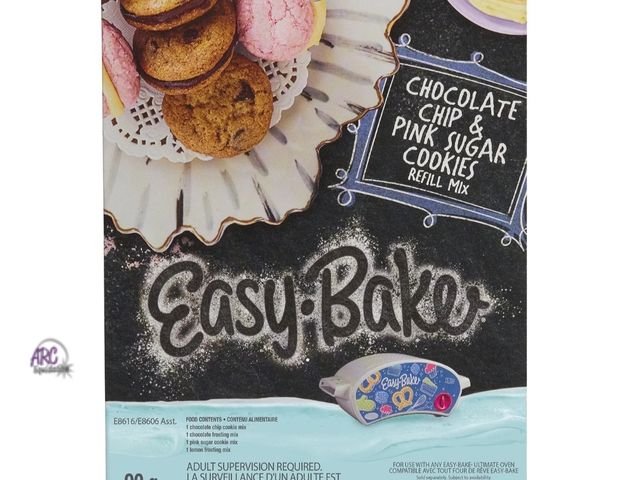 Lot 56-841630 - New - Lot of 3 - Easy Bake Refill- x2 Chocolate Chip and Pink Sugar Cookies, x1 Red Velvet and Straw...