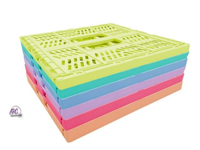 Lot 56-535726 - NEW-6 COUNT-Pen+Gear Small Collapsible Bin Desktop Organizers-multicolored-11.41"W x 8.26"D x 4.72"H