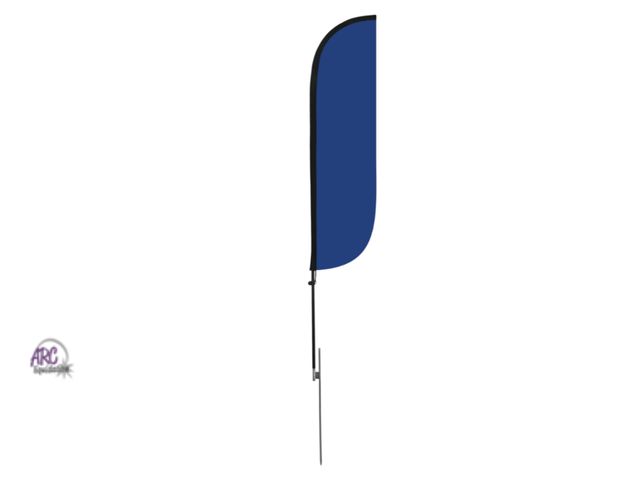 Lot 56-559318 - NEW-5 foot feather outdoor flag-blue with ground stake