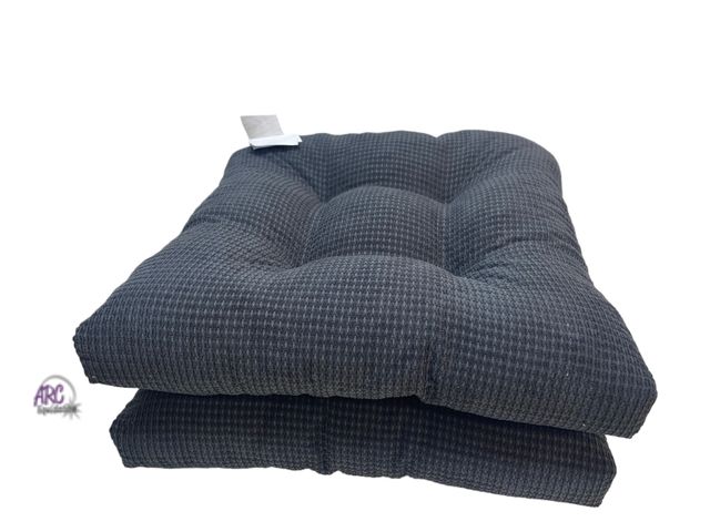 Lot 56-353024 - New , Sweet Home Collection Fluffy Memory Foam Non-Slip Chair Cushion Pad (2 Pack) charcoal grey