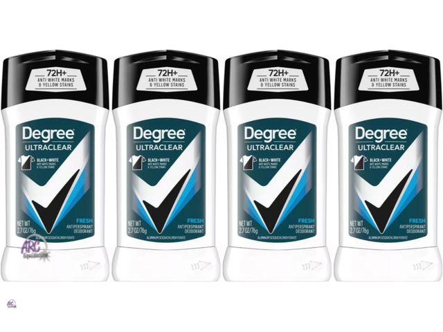 Lot 56-363765 - New, 4 Pack,Degree Men Ultraclear Black + White Fresh 72-Hour Antiperspirant &amp; Deodorant  - 2.7o...