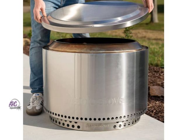 Lot 56-313449 - New In Box Solo Stove 30 in. Stainless Steel Fire Pit**Lid**for use with Canyon Lid Only