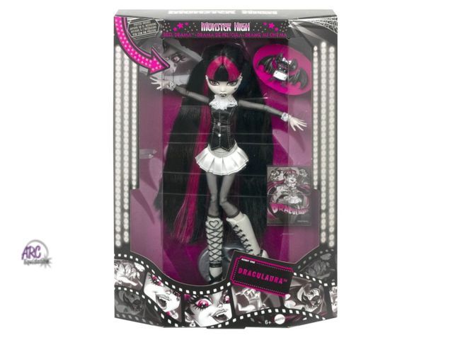 Lot 56-291830 - NEW Monster High Doll with Posters, Draculaura in Black and White