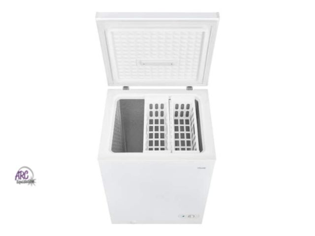 Lot 56-794640 - New tested and works. Vissani 5.0 cu. ft. Manual Defrost Chest Freezer with LED Light in White, Gara...