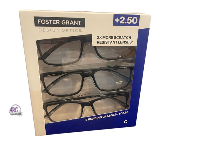 Lot 56-326260 - New 3 pairs Foster Grant reading glasses +2.50
