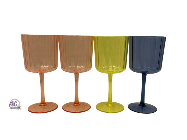 Lot 56-165033 - New Sun Squad Wine Glasses (4 Pack) Multi-Color BPA Free