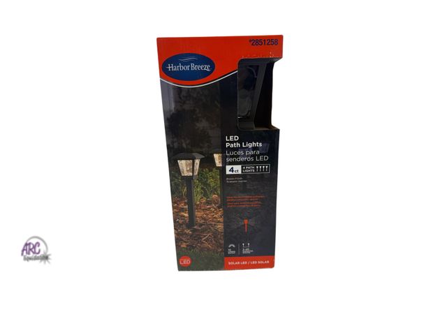 Lot 56-260950 - Harbor breeze 4 pack led path lights 10 lumens output solar powered