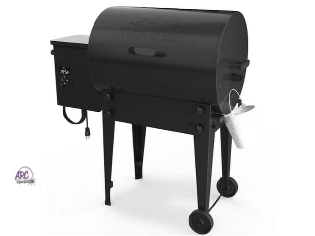 Lot 56-701942 - New in box. Traeger Tailgater 20 Pellet Grill. Model tfb30klf. Legs fold up. Retail $444