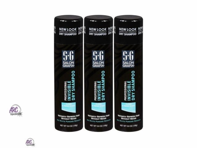 Lot 56-124893 - New Lot of 3 Salon Grafix Professional Invisible Dry Spray Shampoo, 5.6 Oz.