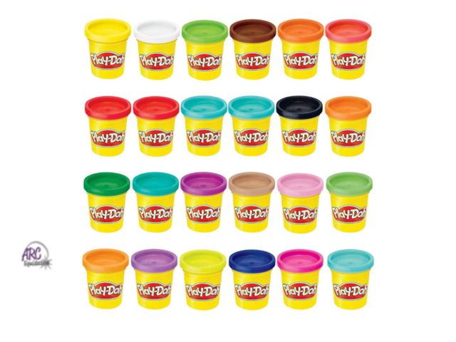 Lot 56-603423 - Play-Doh Modeling Compound 24-Pack Case of Colors, Non-Toxic, 3 Oz Cans of Assort. Colors