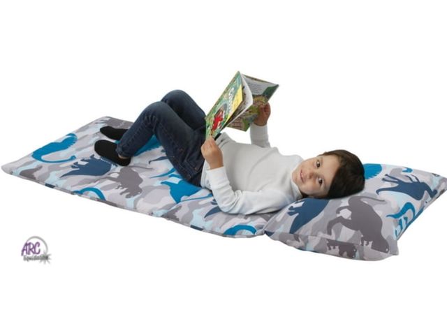 Lot 56-261424 - NEW Everything Kids Dinosaur Easy Fold Deluxe Nap Mat, Navy, Gray,