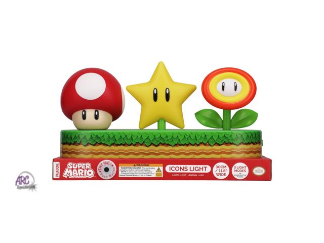 Lot 56-214034 - NEW Nintendo Super Mario LED Lamp Icons. Dimensions (Overall): 5.5 Inches (H) x 11.8 Inches (W) x 3....