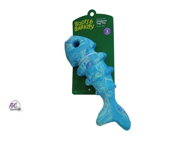 Lot 56-449660 - New - Boots &amp; Barkley - Fetch &amp; Chew - Fishbone Dog Toy - Made for Chewers
