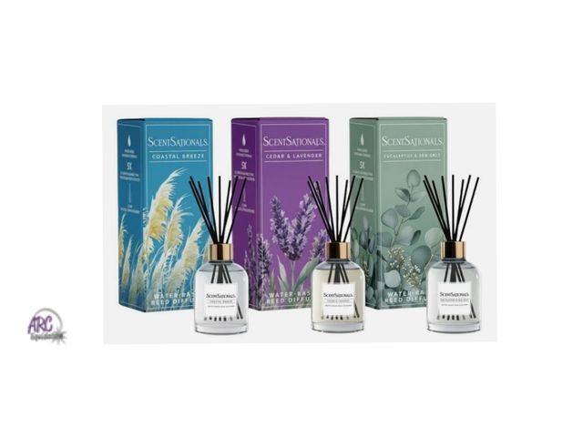 Lot 56-223761 - New In Box - ScentSationals Water-Based Reed Diffuser 3 Pack Set