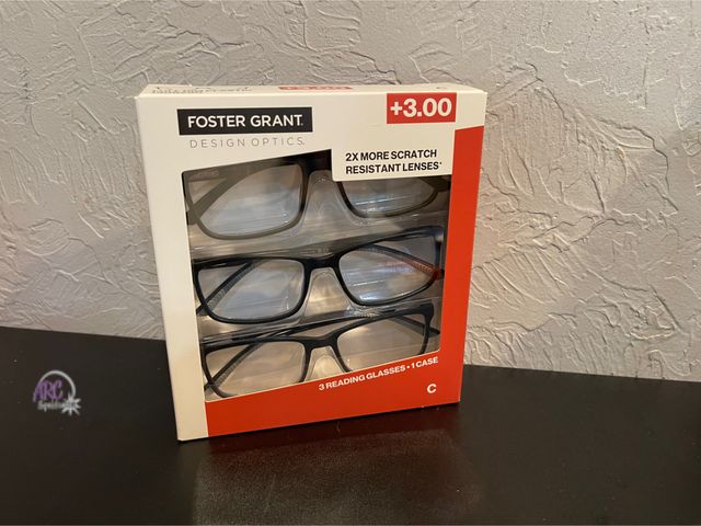 Lot 56-318850 - New 3 pair Foster Grant reading glasses +3.00