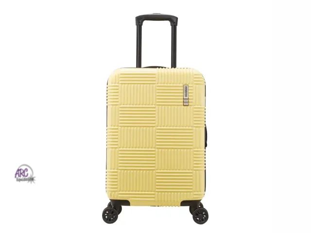 Lot 56-353124 - New, American Tourister NXT Checkered Hardside Carry On Spinner Suitcase