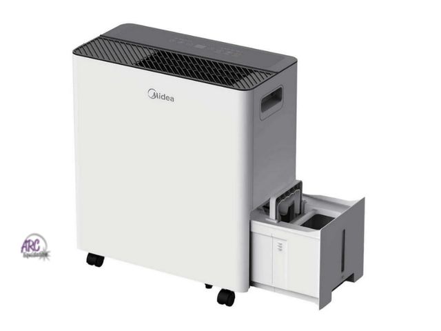 Lot 56-732817 - New/ possible use. Tested and works Midea Smart 50-Pint Dehumidifier with Built-in Pump