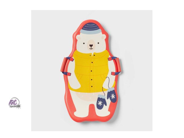 Lot 56-169734 - New Sun Squad 36" Character Foam Sled Polar Bear - Kids Polyethylene Sled