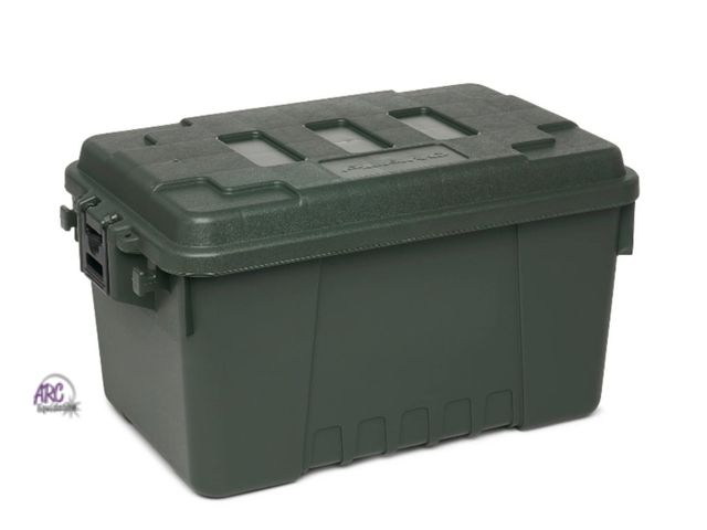 Lot 56-130661 - New Plano Sportsman's Trunk, OD Green, 14-Gallon Lockable Storage Box