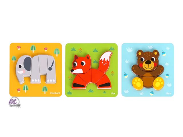 Lot 56-627530 - New Amazon Exclusive Learning Curve My First Animals Jigsaw Puzzle Set for Kids, Multicolor