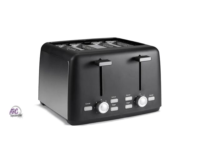 Lot 56-750220 - New  4 Slice Toaster, With 7 Browning Settings, Extra Wide Slots For Bagels and Special Breads, Remo...