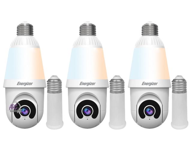 Lot 56-342161 - New in box Energizer Light Bulb Security
Camera, 3-count