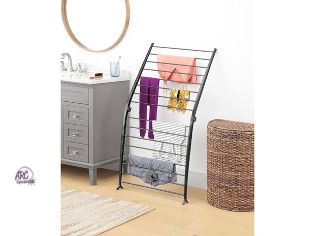 Lot 56-222518 - NEW Whitmor Spacemaker Folding Drying Rack, Freestanding Indoor Clothes Dryer, Space Saving Compact ...