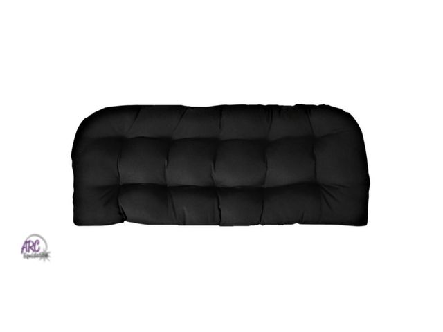 Lot 56-783112 - New pillow perfect Canvas Black Love Seat Cushion - Indoor / Outdoor 1 TuftedLoveseat  Cushion