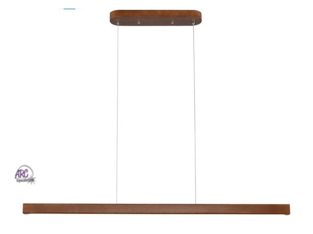 Lot 56-270350 - New in box tested works 31 Inch Wood Linear Pendant Light Dimmable LED Kitchen Island Lighting with ...
