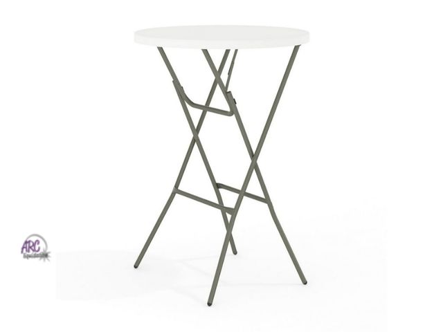 Lot 56-783023 - New Flash Furniture Round Plastic Bar Height Folding Tables for Parties and Events (31.5" Diameter)
