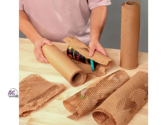Lot 56-613724 - Lot of 2 Pen+Gear 12 in. x 75 ft. Honeycomb Packing Paper &amp; Cushioning Wrap, Perforated, Kraft, ...
