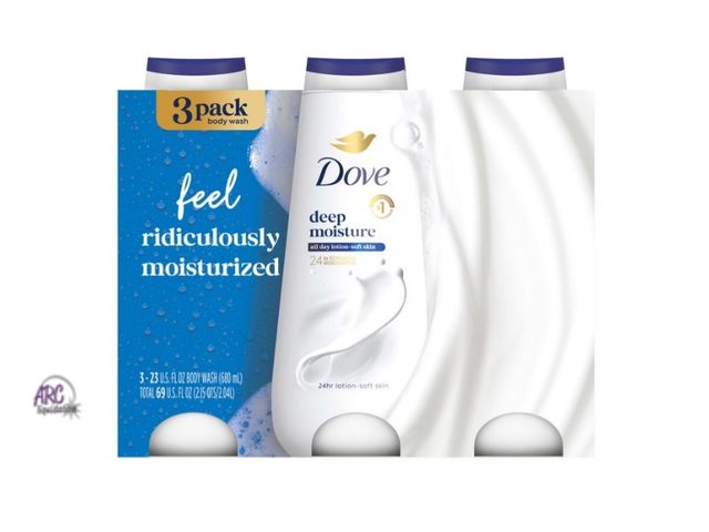 Lot 56-514765 - NEW-Dove Deep Moisture Body Wash, 23 fl oz, 3-pack
