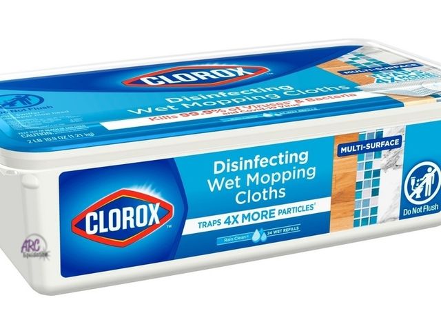 Lot 56-851912 - New - Clorox Disinfecting Wt Mopping Cloths - 24ct - Rain Clean