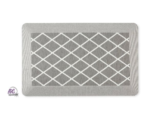 Lot 56-115524 - New Martha Stewart Miles Modern Diamond Anti-Fatigue Air-Infused Kitchen Mat, Grey, 19.6"x32"