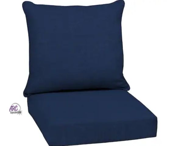 Lot 56-506910 - NEW-ARDEN 24.0-in x 24.0-in 2 -Piece Sapphire Blue Leala Deep seat patio chair cushion