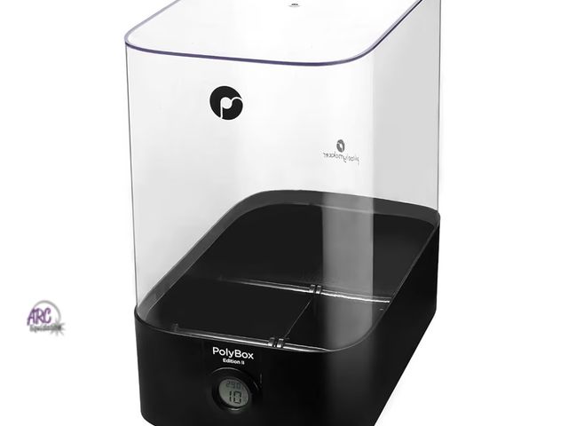 Lot 56-451040 - Used in box 
Polymaker Filament Storage Box for 2x1kg Spools or 3kg Spool- PolyBox Edition II 3D Pri...