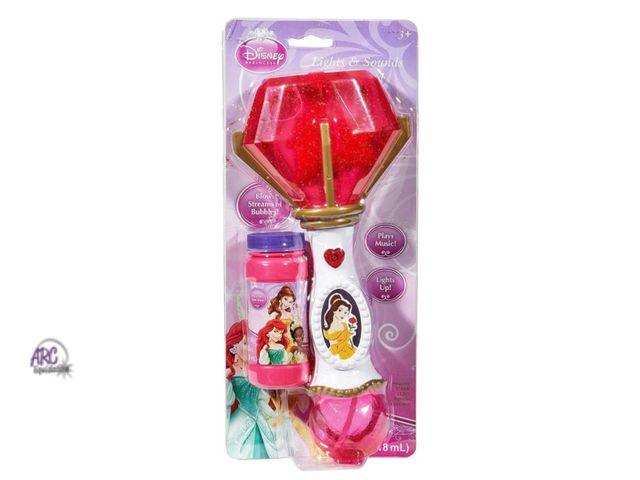 Lot 56-152630 - New Little Kids Disney Princess Beauty and The Beast Belle Light and Sound Musical Bubble Wand, Incl...