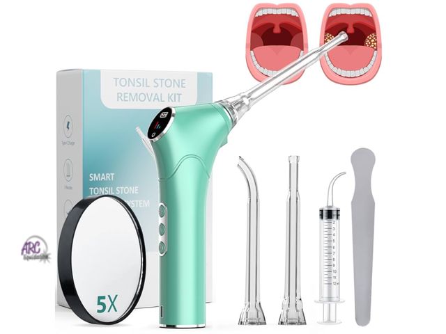 Lot 56-268698 - NEW OPEN BOX Electronic Vacuum Tonsil Stone Removal Kit - Tonsil Stone Remover with Built-in LED Lig...