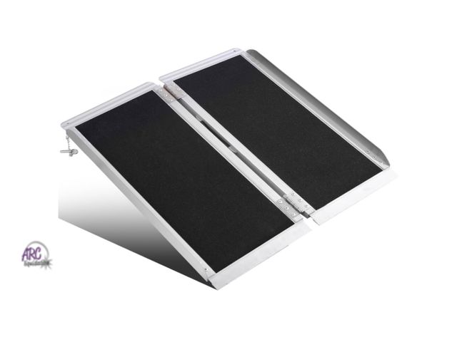 Lot 56-195940 - New in Box 3FT Portable Wheelchair Ramp Anti-Slip Aluminum Folding Portable Ramp 800LBS Capacity Fol...