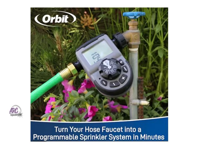 Lot 56-403465 - New Open Package - Orbit - 1-Outlet Programmable Hose Watering Timer Sprinkler Timer
