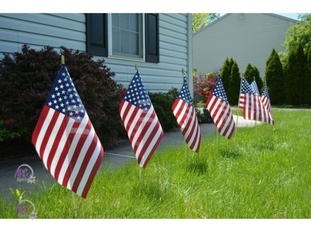 Lot 56-792115 - New (20 flags total) American Printed Polycotton Stick Flag, 12" x 18" by Betsy Flags, 2-Pack