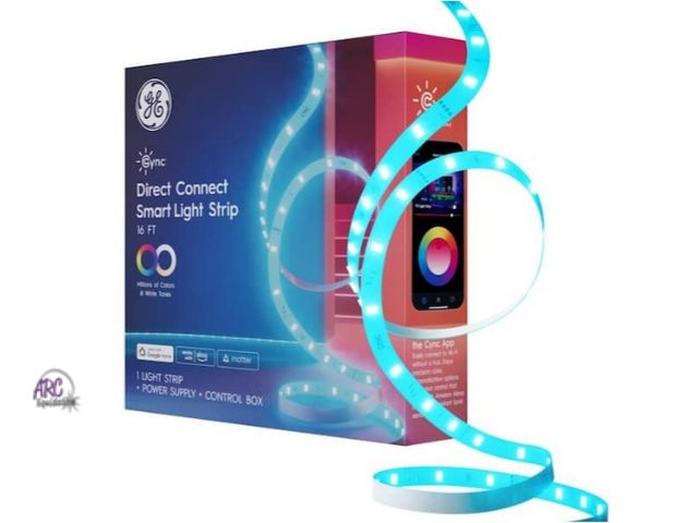 Lot 56-709027 - New tested and works. 16 ft. Smart Plug-In Dimmable Cuttable Color Changing Integrated LED Strip Lig...