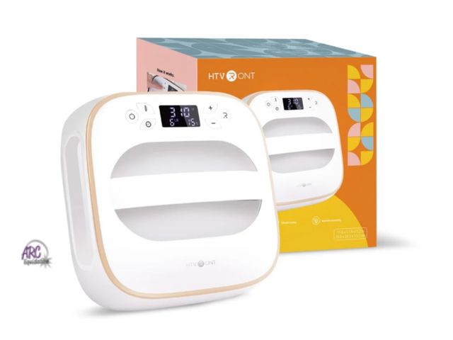 Lot 56-117724 - New HTVRONT Portable Heat Press Machine, for T-Shirts, Iron Press for Sublimation Handed Iron for He...