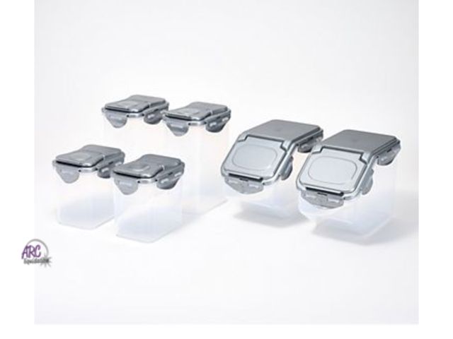 Lot 56-287212 - NEW LocknLock 6-Piece Pantry Storage Set w/ Flip Top Lids. Includes two 10-1/2 cup rectangular conta...
