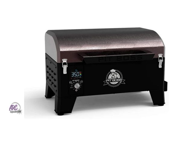 Lot 56-777411 - New in box. Pit Boss Portable Tabletop Pellet Grill, Mahogany